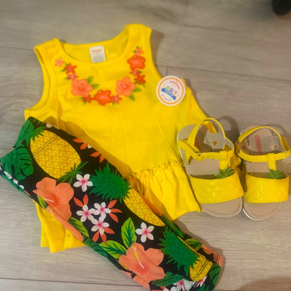 Gymboree Toddler Girls Tropical Pineapple Set